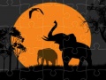 Spiel Elefant Silhouette Puzzlestück Online