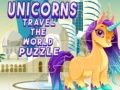 Spiel Einhörner Reisen um die Welt Puzzle Online