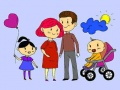 Spiel Glückliche Familie Malbuch Online