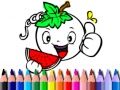 Spiel Zurück zur Schule: Gemüse-Malbuch Online