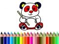 Spiel Zurück zur Schule: Panda Malbuch Online