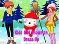 Spiel Kinder und Schneemann Ankleiden Online