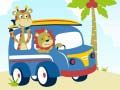 Spiel Süße Tiere mit Autos: Unterschied finden Online