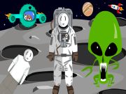 Spiel Stickmann im Weltraum Online