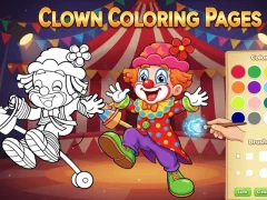 Spiel Ausmalbilder Clown Online