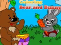 Spiel Ausmalen von Bär und Hase Online