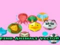 Spiel Finde Tiere im Vektor Online