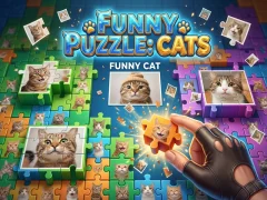 Spiel Lustiges Puzzle: Katzen Online
