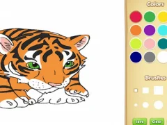 Spiel Baby Tiger Malbuchbuch Online