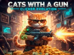 Spiel Katzen mit einer Waffe Clicker Evolution Online