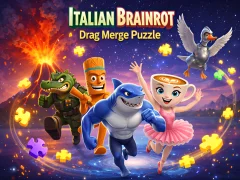 Spiel Italienisches Brainrot Drag Merge Puzzle Online
