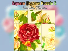 Spiel Quadratisches Puzzle 2 Blumen zusammenbauen Online