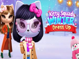 Spiel Kitty Squad Winter Dress Up Online