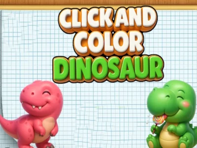 Spiel Klicken Sie auf und färben Sie Dinosaurier Online