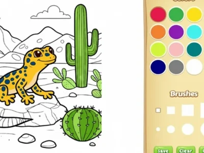 Spiel Wüstentiere Malbuch für Kinder Online