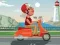 Spiel Stadt Scooter Fahrt Ausmalen Online