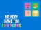 Spiel Memory-Spiel für Kinder Online