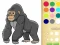 Spiel Gorilla Malbuch für Kinder Online