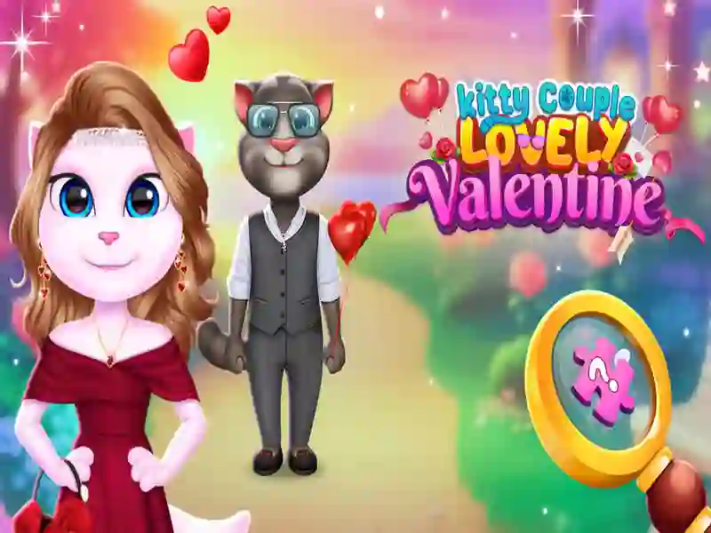 Spiel Kitty-Paar schöner Valentinstag Online