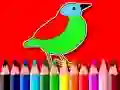 Spiel Zurück zur Schule: Vögel Malbuch Online