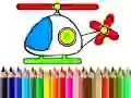 Spiel Zurück zur Schule: Hubschrauber Ausmalen Online Spiel Zurück zur Schule: Hubschrauber Ausmalen Online