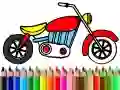 Spiel Zurück zur Schule: Motorrad Ausmalen Online Spiel Zurück zur Schule: Motorrad Ausmalen Online