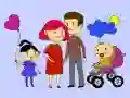 Spiel Glückliche Familie Malbuch Online