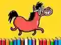Spiel Zurück zur Schule: Pony Malbuch Online
