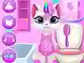 Spiel Tägliche Pflege des Einhorn-Kittens Online