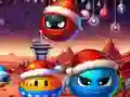 Spiel Weihnachtsrush: Rote und Freundliche Bälle Online