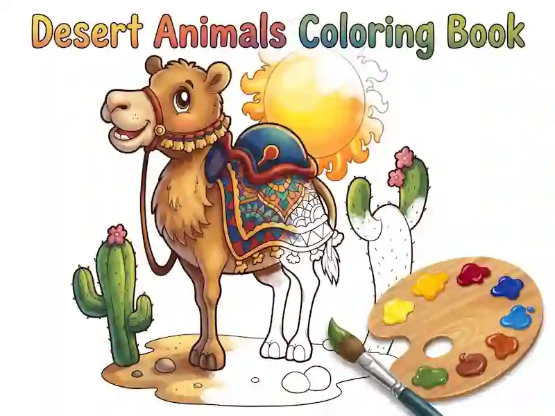 Spiel Desert Animals Coloring Book Online