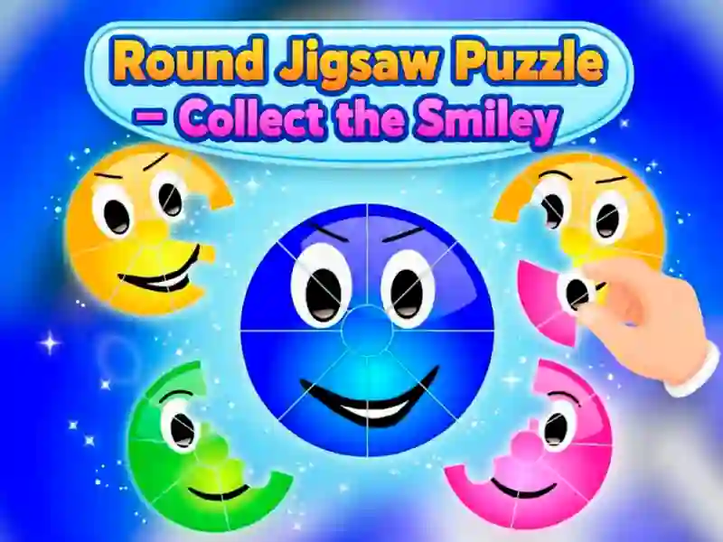 Spiel Rundes Puzzle – Sammle den Smiley Online