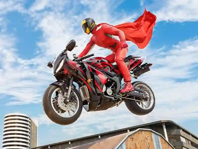 Spiel Echtes Motorrad Super Hero Stunt 3D Online