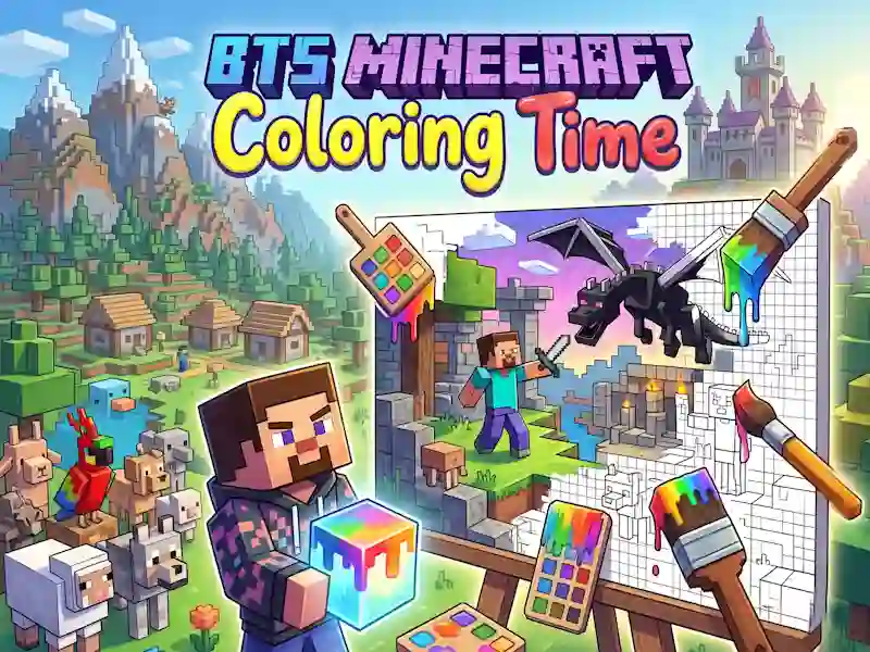 Spiel BTS Minecraft Coloring Time Online