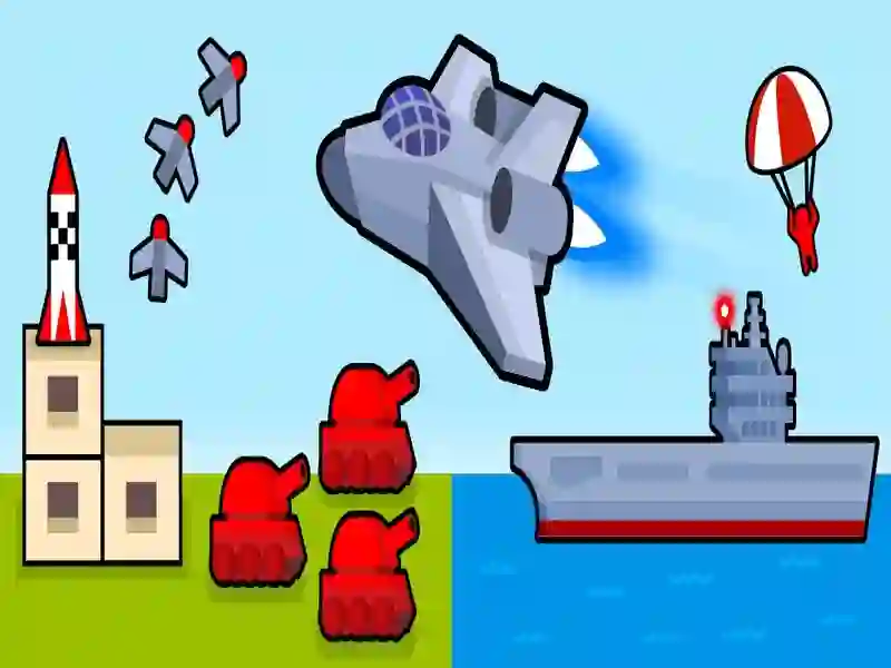Spiel Bomberflugzeug: 2D-Luftangriff Online