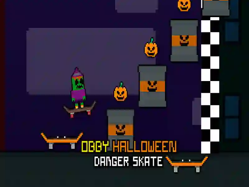 Spiel Obby Halloween Gefahr Skate Online