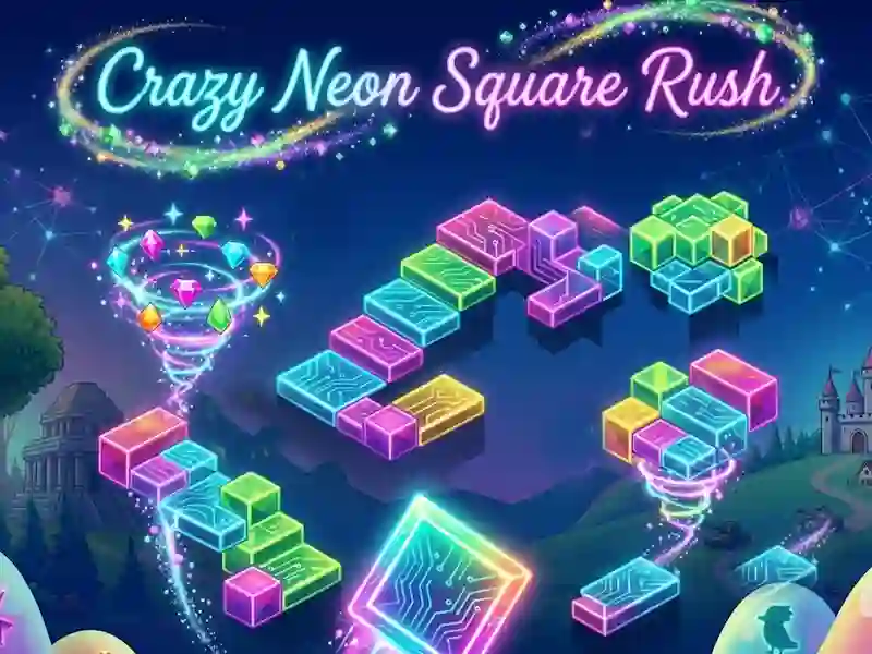 Spiel Verrückter Neon-Square-Rush Online