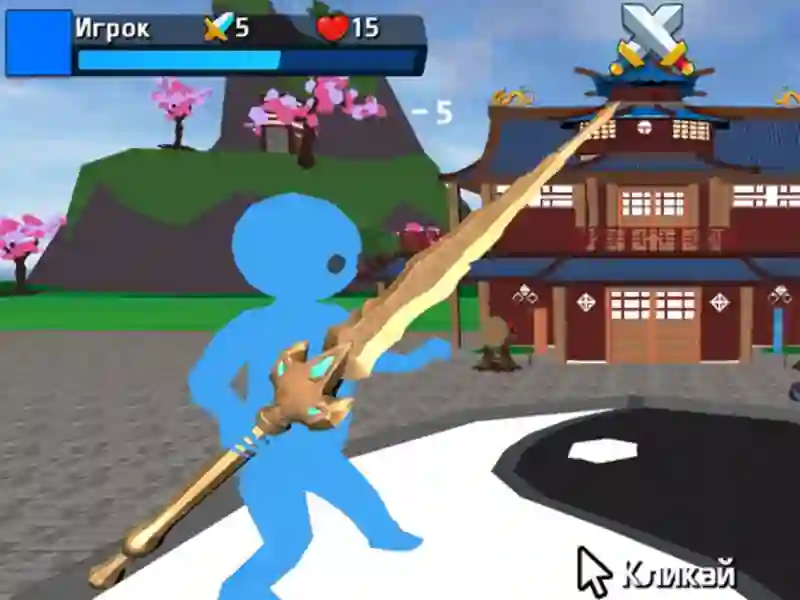 Spiel Obby Stickman auf Schwertern Online