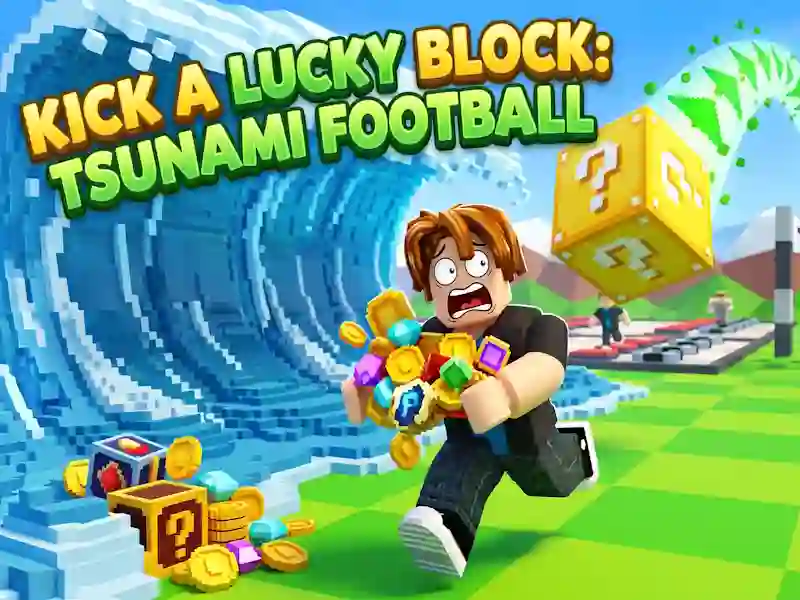 Spiel Kick a Lucky Block: Tsunami Football Online