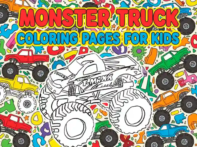 Spiel Ausmalbilder Monstertruck für Kinder Online