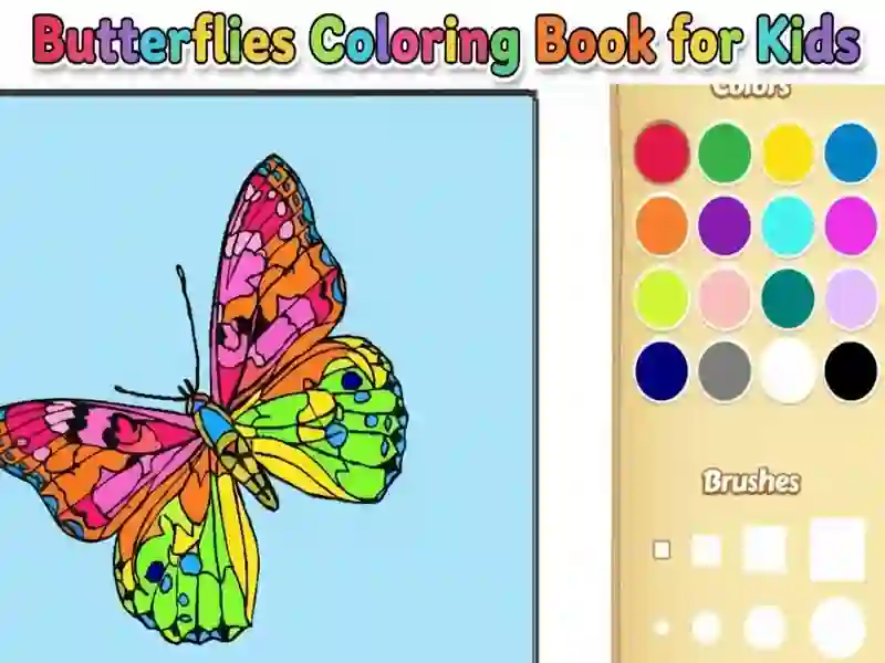 Spiel Malbuch mit Schmetterlingen für Kinder Online Spiel Malbuch mit Schmetterlingen für Kinder Online