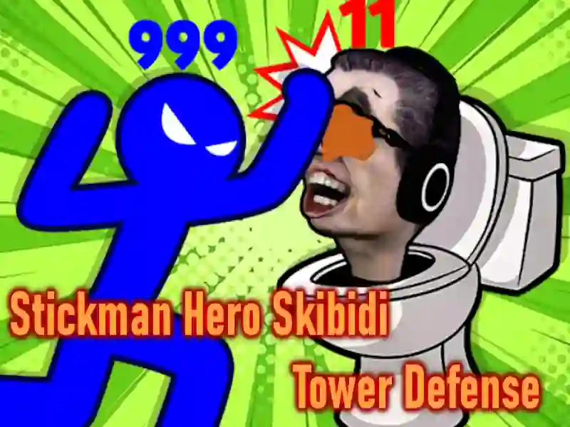 Spiel Stickman Hero Skibidi Tower Defense Online