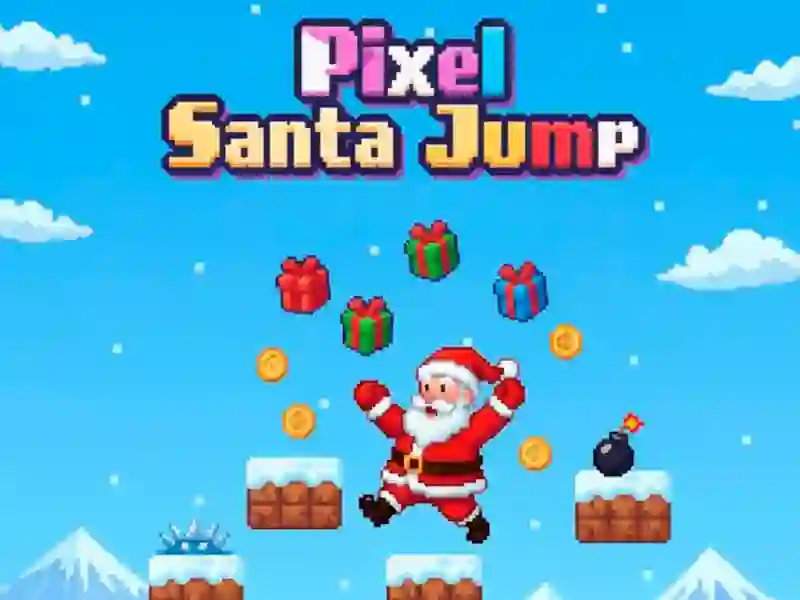 Spiel Pixel-Weihnachtsmann-Sprung Online