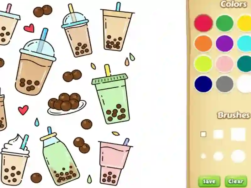 Spiel Süßes Boba Malbuch für Kinder Online