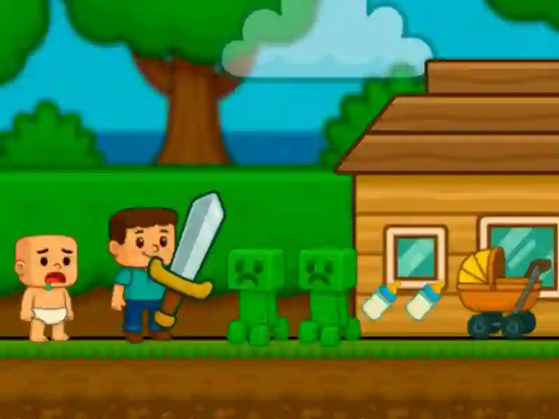 Spiel Baby Noob Hilfe! Steve Online