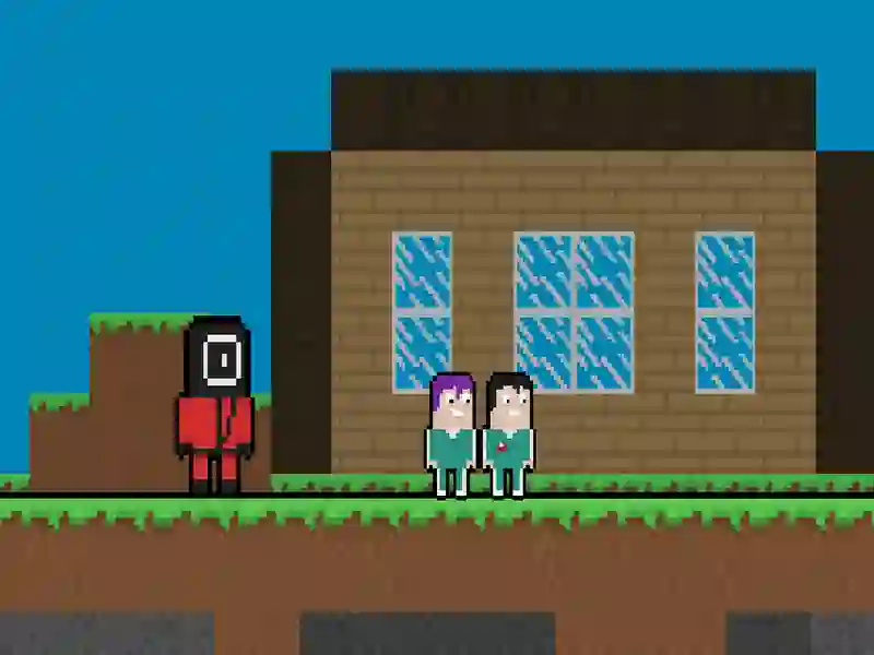 Spiel Tintenfisch-Flucht, aber Blockworld Online