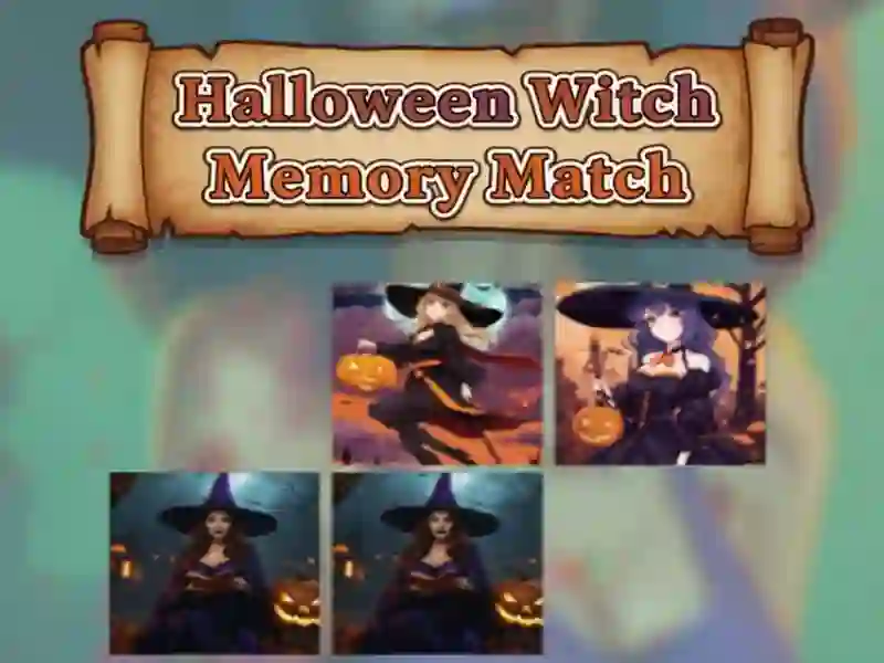Spiel Halloween-Hexen-Erinnerungsspiel Online