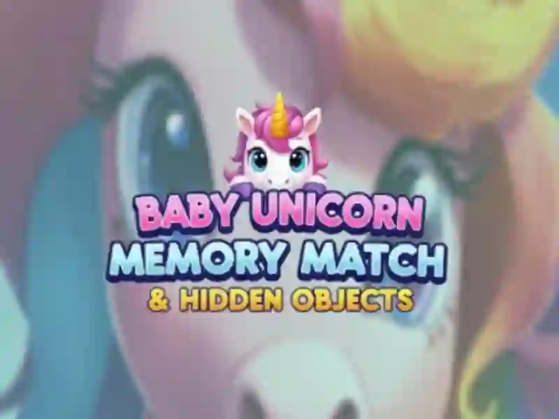 Spiel Baby-Einhorn-Memory-Match und versteckte Objekte Online