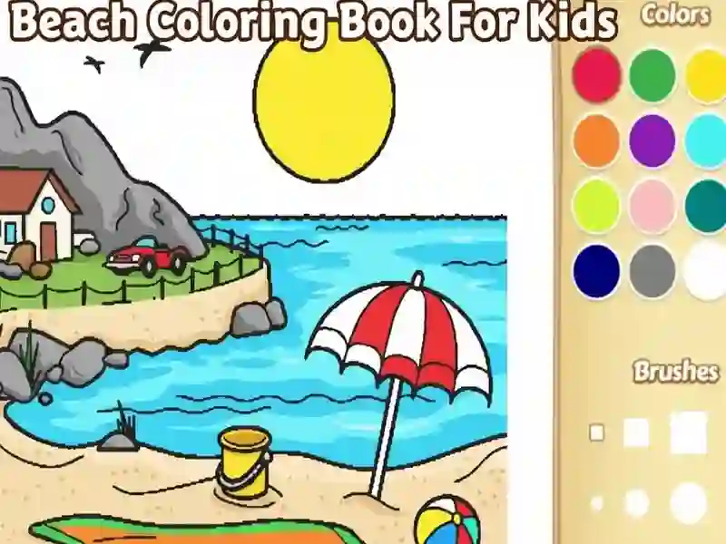 Spiel Strand-Malbuch für Kinder Online Spiel Strand-Malbuch für Kinder Online