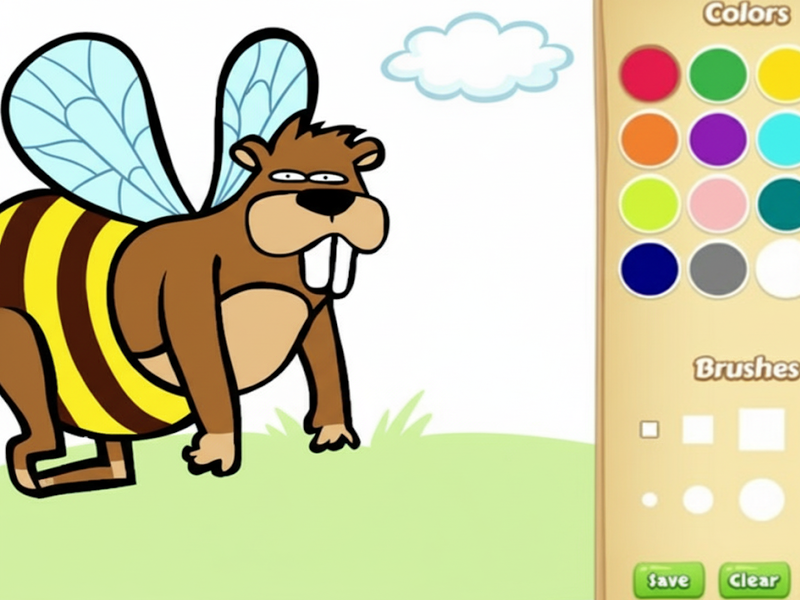 Spiel Lustiges Tier Malbuch für Kinder Online